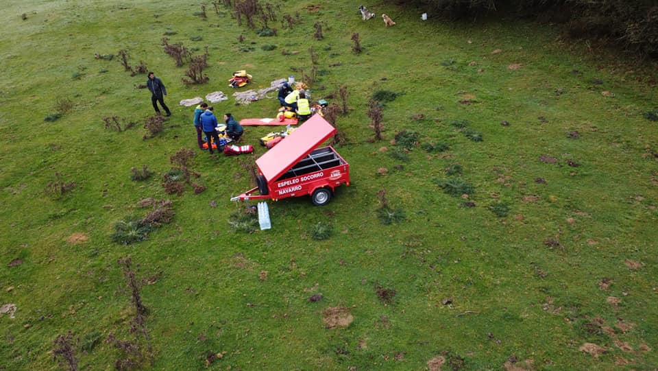 Simulacro de espeleosocorro realizado el pasado fin de semana